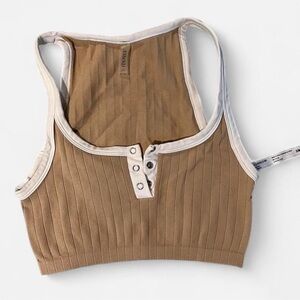 Tan Ribbed Women's Bra